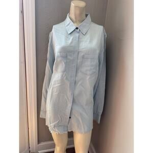 Beach lunch lounge women's button down blouse size large